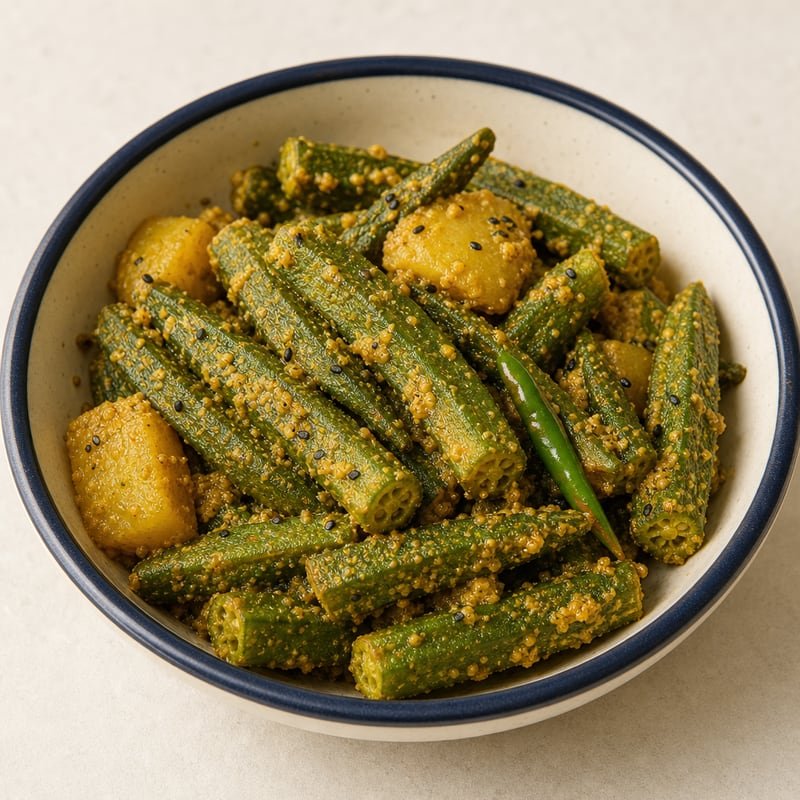 Shorshe Dharosh (Mustard Okra)