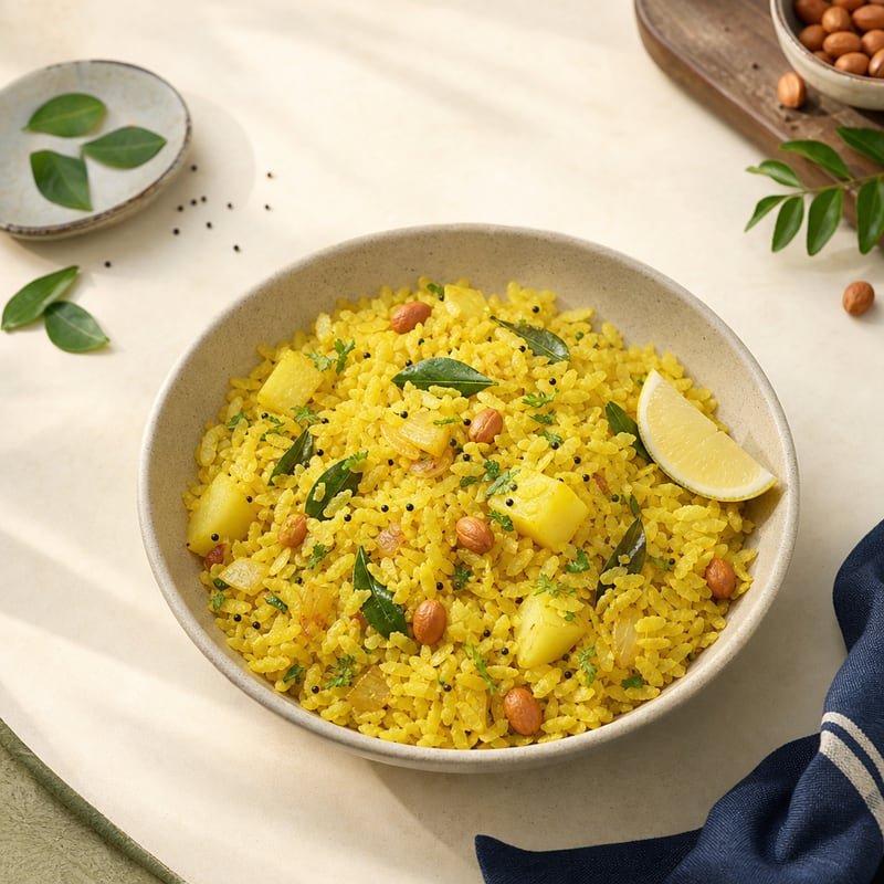 Everyday Mustard-Oil Vegetable Poha